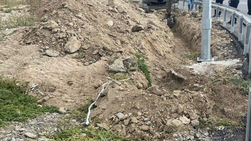Yol çalışmasında insan kemikleri bulundu