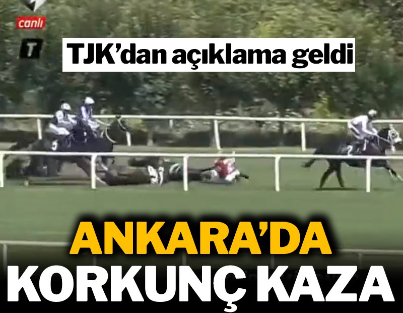 Ankara Hipodromu’ndaki at yarışında korkutan zincirleme kaza