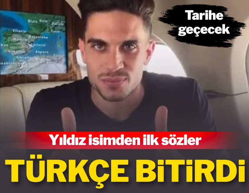 Trabzonspor’un yeni transferi Marc Bartra’dan uçakta Türkçe mesaj