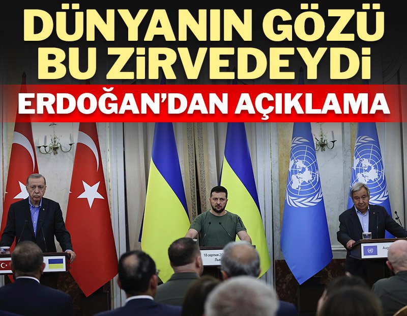Erdoğan, Zelenskiy ve Guterres arasındaki üçlü zirve sonrası peş peşe açıklamalar